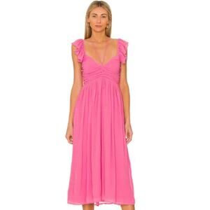 Tularosa Katrina Midi Dress in Ibis Rose NWOT Size Small